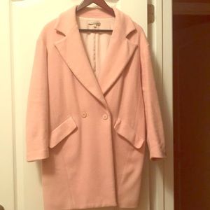 Rebecca Minkoff Light Pink Wool Coat in XS
